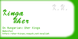 kinga uher business card